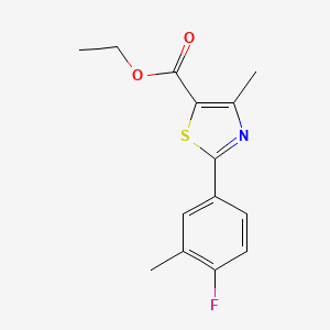 Ethyl 2-(4-fluoro-3-methylphenyl)-4-methyl-1,3-thiazole-5-carboxylate