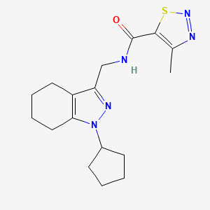 N-((1-cyclopentyl-4,5,6,7-tetrahydro-1H-indazol-3-yl)methyl)-4-methyl-1,2,3-thiadiazole-5-carboxamide