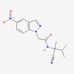 N-(1-cyano-1,2-dimethylpropyl)-2-(5-nitro-1H-indazol-1-yl)acetamide