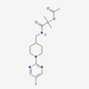 1-(((1-(5-Fluoropyrimidin-2-yl)piperidin-4-yl)methyl)amino)-2-methyl-1-oxopropan-2-yl acetate