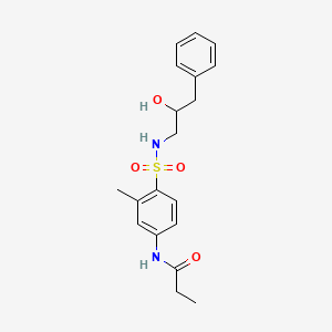 N-(4-(N-(2-hydroxy-3-phenylpropyl)sulfamoyl)-3-methylphenyl)propionamide
