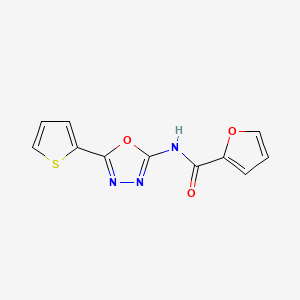 molecular formula C11H7N3O3S B2663311 N-[5-(thiophen-2-yl)-1,3,4-oxadiazol-2-yl]furan-2-carboxamide CAS No. 865287-77-0