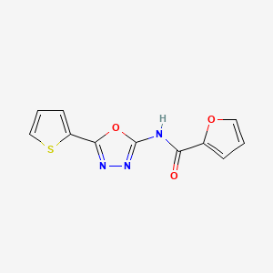 N-(5-thiophen-2-yl-1,3,4-oxadiazol-2-yl)furan-2-carboxamide