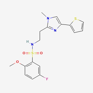 5-fluoro-2-methoxy-N-(2-(1-methyl-4-(thiophen-2-yl)-1H-imidazol-2-yl)ethyl)benzenesulfonamide
