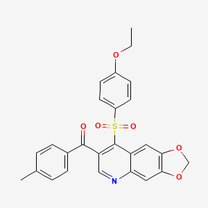 (8-((4-Ethoxyphenyl)sulfonyl)-[1,3]dioxolo[4,5-g]quinolin-7-yl)(p-tolyl)methanone