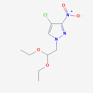 molecular formula C9H14ClN3O4 B2663317 4-chloro-1-(2,2-diethoxyethyl)-3-nitro-1H-pyrazole CAS No. 1006951-79-6