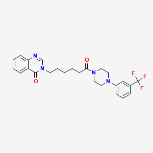 3-[6-Oxo-6-[4-[3-(trifluoromethyl)phenyl]piperazin-1-yl]hexyl]quinazolin-4-one