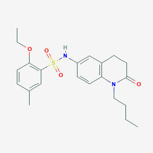 molecular formula C22H28N2O4S B2663332 N-(1-butyl-2-oxo-1,2,3,4-tetrahydroquinolin-6-yl)-2-ethoxy-5-methylbenzene-1-sulfonamide CAS No. 946372-83-4
