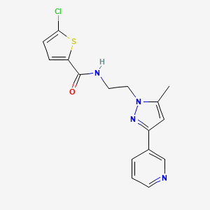 5-chloro-N-(2-(5-methyl-3-(pyridin-3-yl)-1H-pyrazol-1-yl)ethyl)thiophene-2-carboxamide