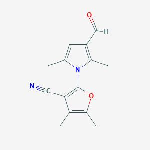 2-(3-formyl-2,5-dimethyl-1H-pyrrol-1-yl)-4,5-dimethylfuran-3-carbonitrile
