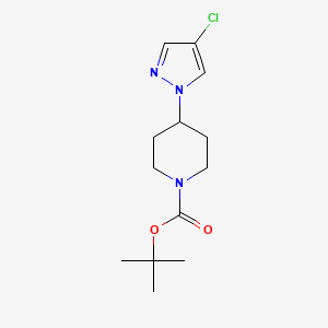 B2663360 tert-butyl 4-(4-chloro-1H-pyrazol-1-yl)piperidine-1-carboxylate CAS No. 1501970-55-3