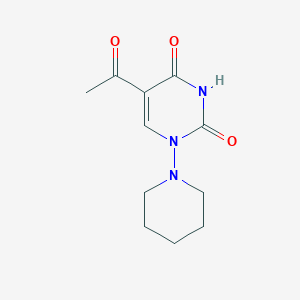 molecular formula C11H15N3O3 B2663363 5-acetyl-1-piperidino-2,4(1H,3H)-pyrimidinedione CAS No. 338396-58-0