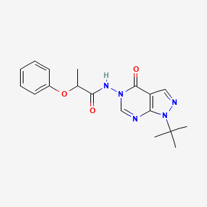 N-(1-(tert-butyl)-4-oxo-1H-pyrazolo[3,4-d]pyrimidin-5(4H)-yl)-2-phenoxypropanamide