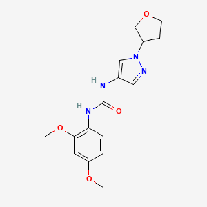 molecular formula C16H20N4O4 B2663368 1-(2,4-dimethoxyphenyl)-3-(1-(tetrahydrofuran-3-yl)-1H-pyrazol-4-yl)urea CAS No. 1797158-71-4