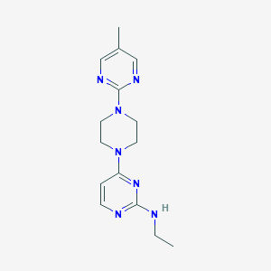 molecular formula C15H21N7 B2663372 N-Ethyl-4-[4-(5-methylpyrimidin-2-yl)piperazin-1-yl]pyrimidin-2-amine CAS No. 2415511-73-6