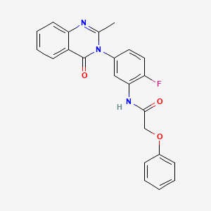N-(2-fluoro-5-(2-methyl-4-oxoquinazolin-3(4H)-yl)phenyl)-2-phenoxyacetamide