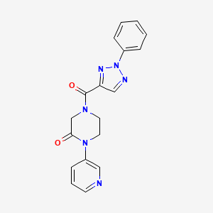 4-(2-phenyl-2H-1,2,3-triazole-4-carbonyl)-1-(pyridin-3-yl)piperazin-2-one