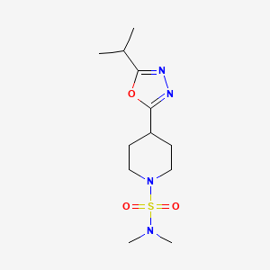4-(5-isopropyl-1,3,4-oxadiazol-2-yl)-N,N-dimethylpiperidine-1-sulfonamide