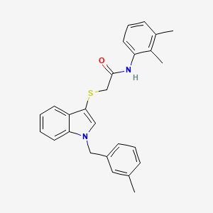 molecular formula C26H26N2OS B2663393 N-(2,3-dimethylphenyl)-2-({1-[(3-methylphenyl)methyl]-1H-indol-3-yl}sulfanyl)acetamide CAS No. 681275-91-2