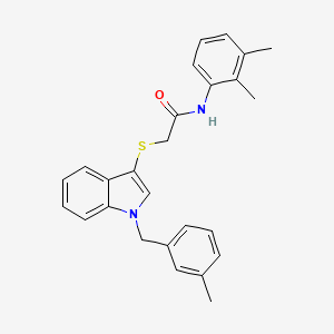 molecular formula C26H26N2OS B2663393 N-(2,3-dimethylphenyl)-2-[1-[(3-methylphenyl)methyl]indol-3-yl]sulfanylacetamide CAS No. 681275-91-2