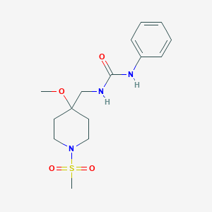 3-[(1-Methanesulfonyl-4-methoxypiperidin-4-yl)methyl]-1-phenylurea