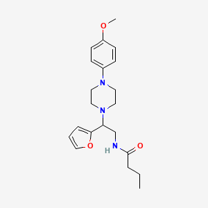 N-(2-(furan-2-yl)-2-(4-(4-methoxyphenyl)piperazin-1-yl)ethyl)butyramide