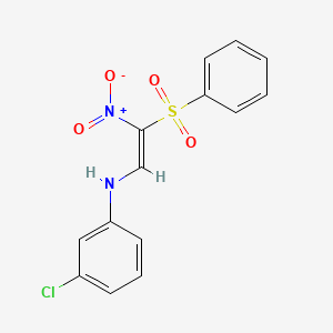 N-[(E)-2-(benzenesulfonyl)-2-nitroethenyl]-3-chloroaniline