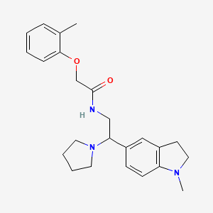 N-(2-(1-methylindolin-5-yl)-2-(pyrrolidin-1-yl)ethyl)-2-(o-tolyloxy)acetamide
