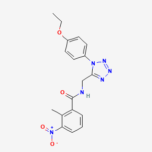 N-((1-(4-ethoxyphenyl)-1H-tetrazol-5-yl)methyl)-2-methyl-3-nitrobenzamide