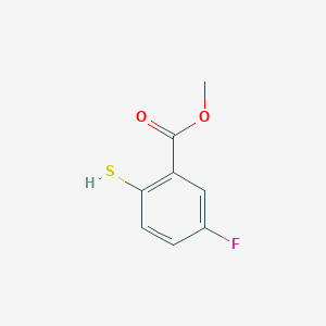 molecular formula C8H7FO2S B2663414 Methyl 5-fluoro-2-mercaptobenzoate CAS No. 104456-81-7