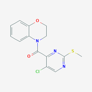 4-[5-chloro-2-(methylsulfanyl)pyrimidine-4-carbonyl]-3,4-dihydro-2H-1,4-benzoxazine