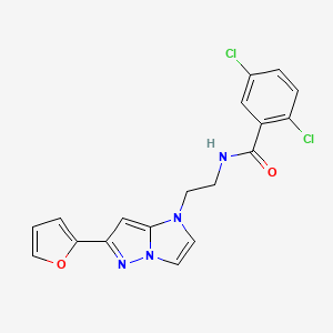 2,5-dichloro-N-(2-(6-(furan-2-yl)-1H-imidazo[1,2-b]pyrazol-1-yl)ethyl)benzamide