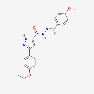 (E)-3-(4-isopropoxyphenyl)-N'-(4-methoxybenzylidene)-1H-pyrazole-5-carbohydrazide