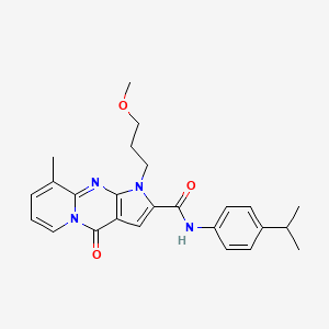 1-(3-methoxypropyl)-9-methyl-4-oxo-N-[4-(propan-2-yl)phenyl]-1,4-dihydropyrido[1,2-a]pyrrolo[2,3-d]pyrimidine-2-carboxamide