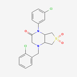 4-(2-chlorobenzyl)-1-(3-chlorophenyl)hexahydrothieno[3,4-b]pyrazin-2(1H)-one 6,6-dioxide