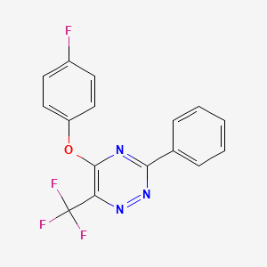 5-(4-Fluorophenoxy)-3-phenyl-6-(trifluoromethyl)-1,2,4-triazine