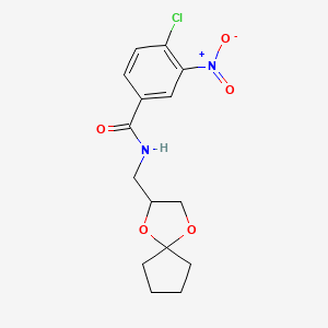 N-(1,4-dioxaspiro[4.4]nonan-2-ylmethyl)-4-chloro-3-nitrobenzamide
