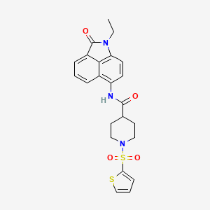 N-(1-ethyl-2-oxo-1,2-dihydrobenzo[cd]indol-6-yl)-1-(thiophen-2-ylsulfonyl)piperidine-4-carboxamide