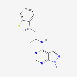molecular formula C17H17N5S B2663442 N-[1-(1-benzothiophen-3-yl)propan-2-yl]-1-methyl-1H-pyrazolo[3,4-d]pyrimidin-4-amine CAS No. 2380190-45-2