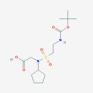 2-[Cyclopentyl-[2-[(2-methylpropan-2-yl)oxycarbonylamino]ethylsulfonyl]amino]acetic acid