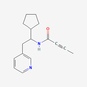 N-(1-Cyclopentyl-2-pyridin-3-ylethyl)but-2-ynamide