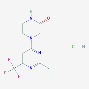4-(2-Methyl-6-(trifluoromethyl)pyrimidin-4-yl)piperazin-2-one hydrochloride