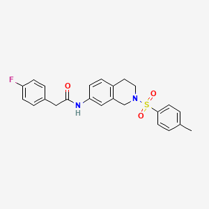 2-(4-fluorophenyl)-N-(2-tosyl-1,2,3,4-tetrahydroisoquinolin-7-yl)acetamide