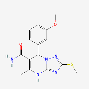 7-(3-Methoxyphenyl)-5-methyl-2-(methylthio)-4,7-dihydro-[1,2,4]triazolo[1,5-a]pyrimidine-6-carboxamide