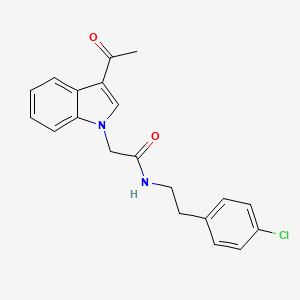 2-(3-acetyl-1H-indol-1-yl)-N-(4-chlorophenethyl)acetamide