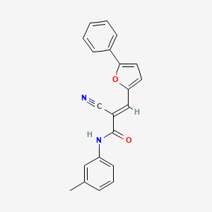 (E)-2-cyano-3-(5-phenylfuran-2-yl)-N-(m-tolyl)acrylamide