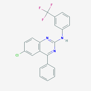 6-chloro-4-phenyl-N-[3-(trifluoromethyl)phenyl]quinazolin-2-amine