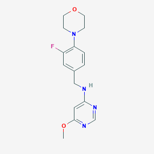 N-[(3-Fluoro-4-morpholin-4-ylphenyl)methyl]-6-methoxypyrimidin-4-amine