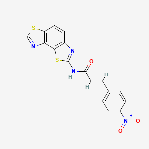 (E)-N-(7-methyl-[1,3]thiazolo[5,4-e][1,3]benzothiazol-2-yl)-3-(4-nitrophenyl)prop-2-enamide