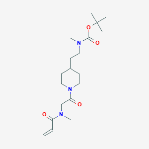 Tert-butyl N-methyl-N-[2-[1-[2-[methyl(prop-2-enoyl)amino]acetyl]piperidin-4-yl]ethyl]carbamate